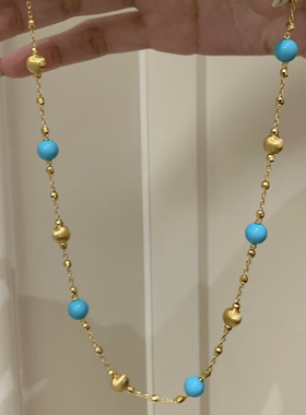 SS JEWELRY猫眼蓝松复古宫廷小众轻奢设计项链简约百搭锁骨链