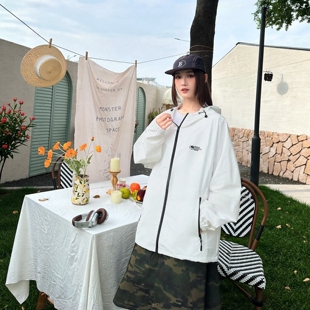 夏季新款轻薄外套防晒衣休闲快乐印象初中高中男女生大童青少年装
