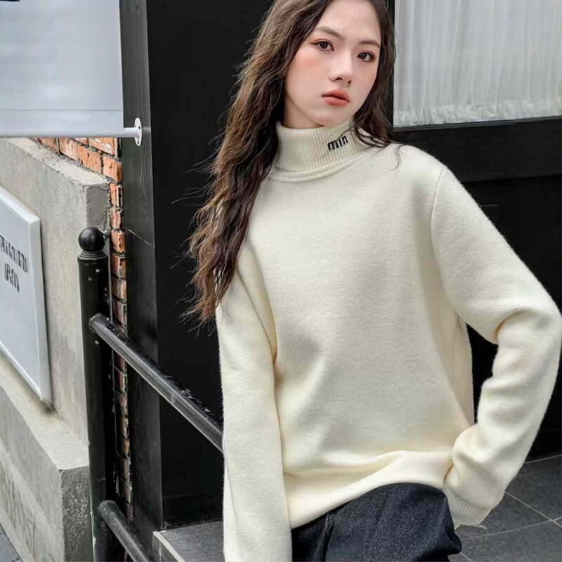 冬装艾尚杰小杰女大童青少年装针织一体加绒高领衫打底毛衫毛线衣