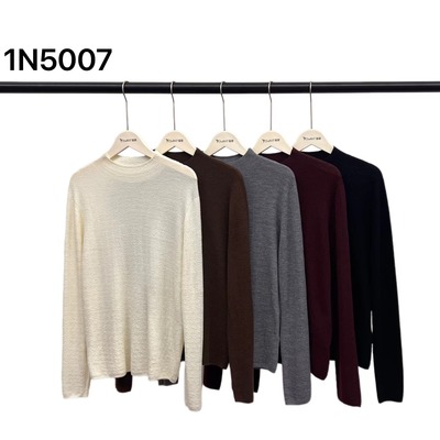 【思思】 冬秋季纯色美丽诺羊毛衫女装气质针织款1N5007
