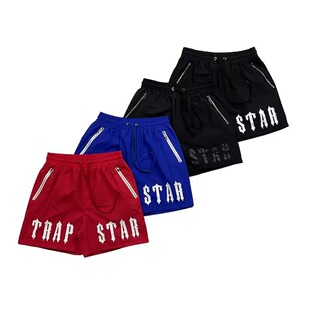 Trapstar 潮牌美式高街夏运动休闲裤男女字母印花沙滩裤速干短裤