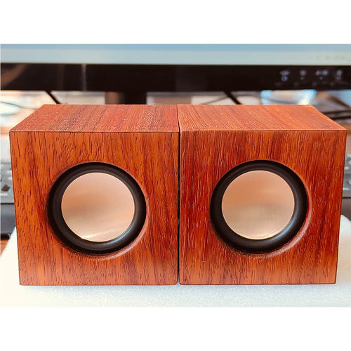 红木书架音箱桌面小音箱2寸HIFI