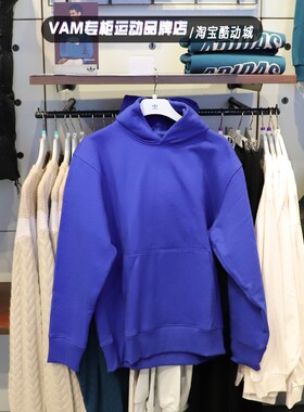 阿迪达斯三叶草男子2023冬季运动休闲连帽宽松卫衣套头衫IC4997