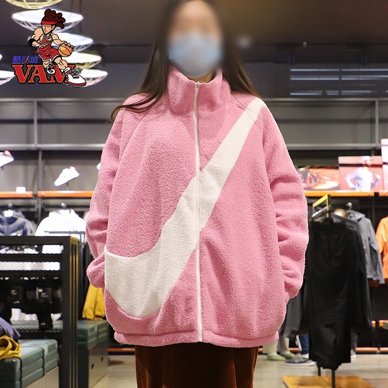 耐克羊羔绒大勾子防风夹克两面穿