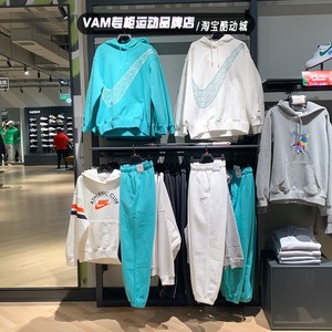 Nike耐克女卫衣2022春新款大勾加绒加厚运动套头衫DQ5368-133-392