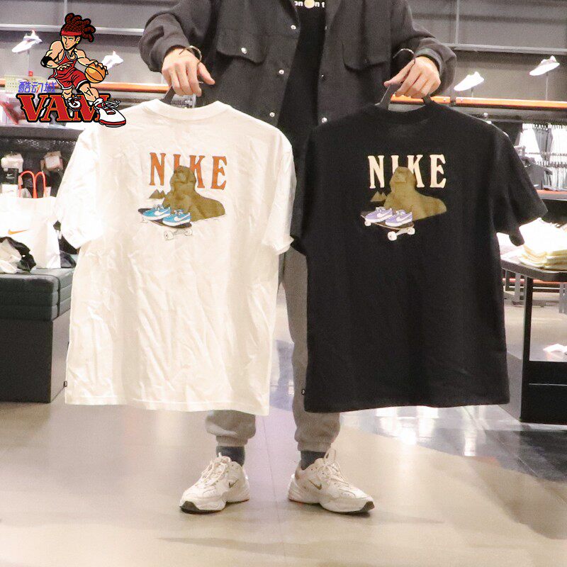 断码特价 Nike耐克短袖男纯棉圆领运动透气T恤 DD8914-100-010