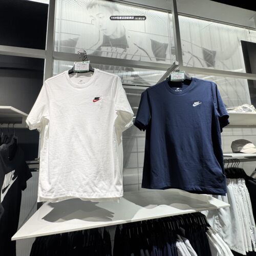 NIKE耐克男子夏圆领简约运动透气休闲短袖T恤AR4999-013-100-410