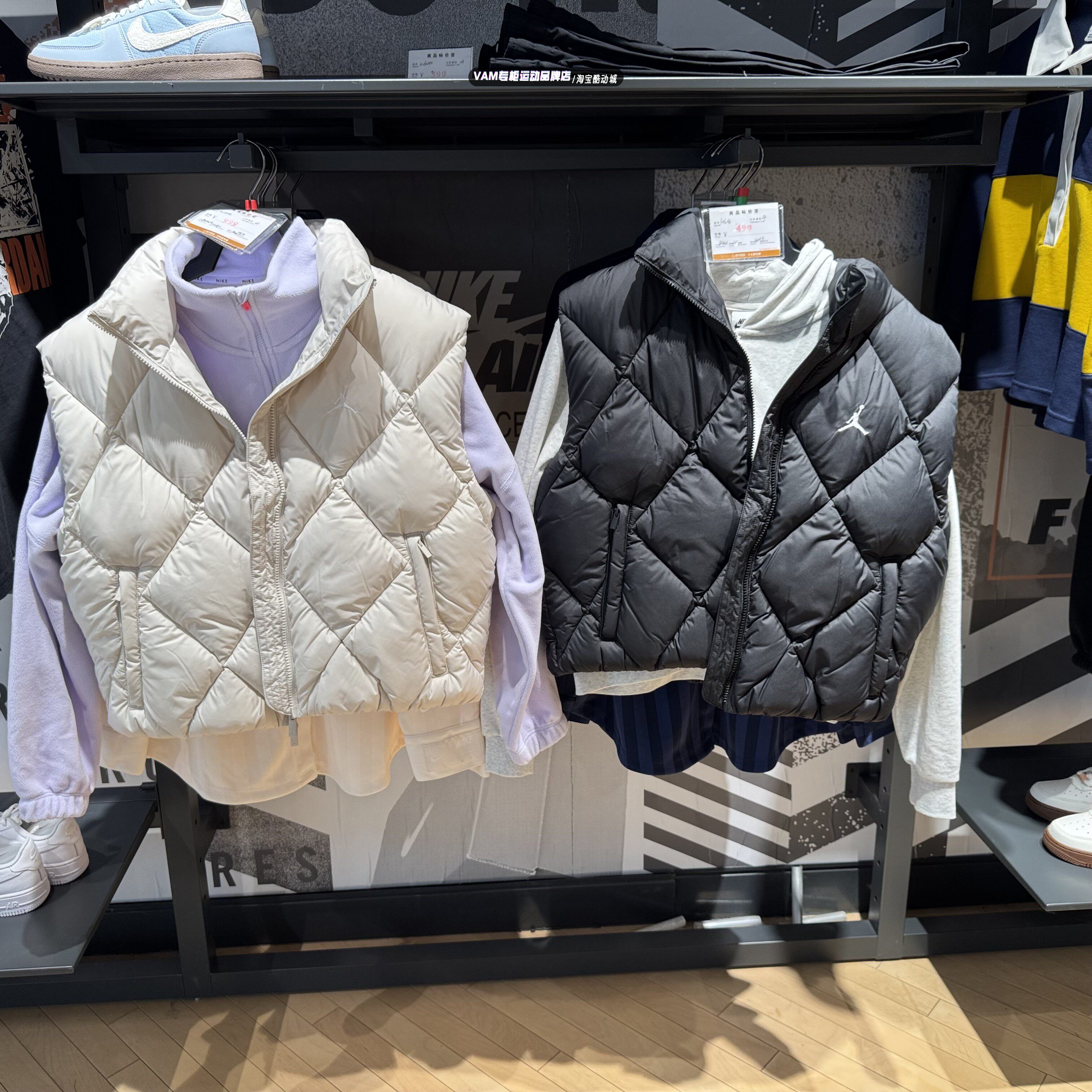 耐克正品女子2025秋冬新款运动休闲保暖棉服马甲HV0414-010-104