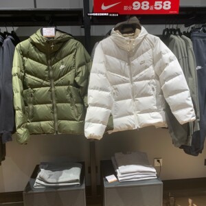 NIKE耐克羽绒服男2023冬季新款保暖防风连帽外套 FZ1103-133-222
