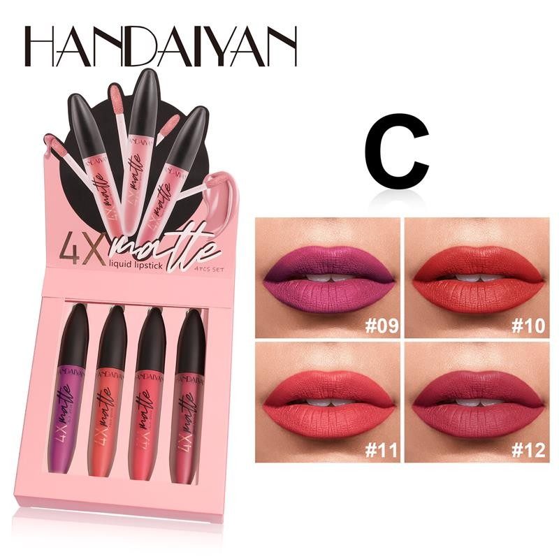 Matte Liquid Lipstick Makeup Set Cup Waterproof Lip Glos唇彩