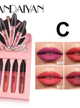 Matte Liquid Lipstick Makeup Set Cup Waterproof Lip Glos唇彩