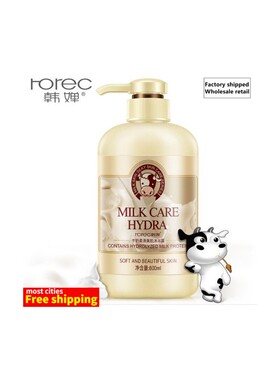 Milk shower gel men women body wash skin whitening bath800ml