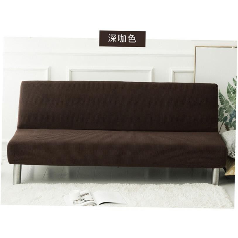 Folding armless sofa bed cover full stretch universal sofa图片