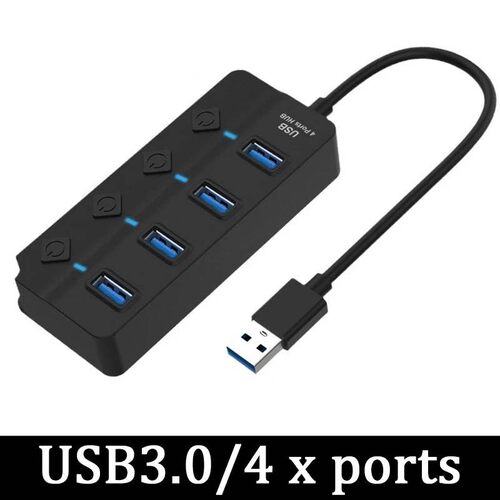 USB 3.0 Power Adapter 4/7 Port Multi USB Splitter Hub USB Hu