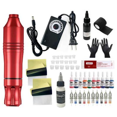 Professional Wireless Rotary Tattoo Machine Kit with 10Pcs C