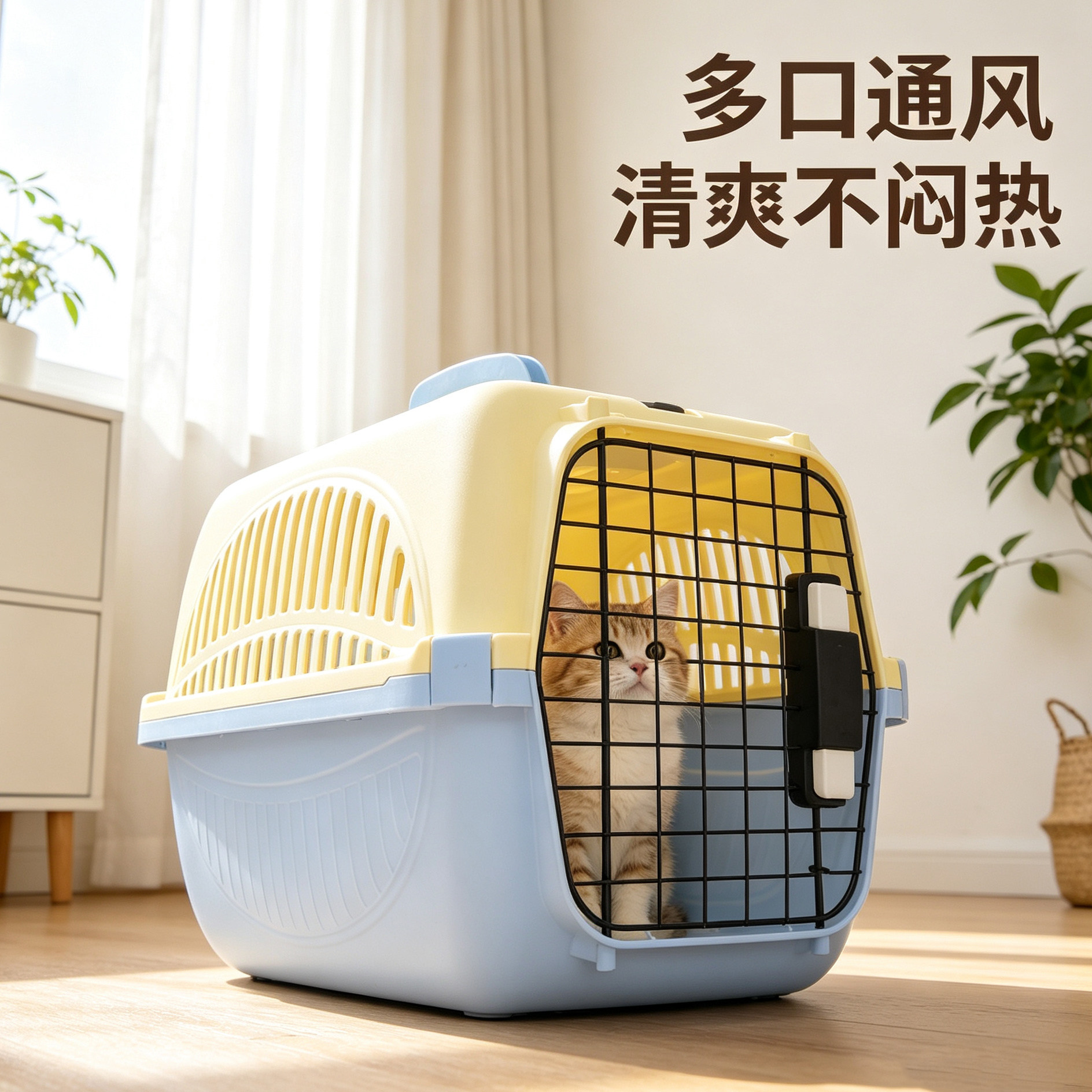 猫咪航空箱猫笼子便携外出猫包宠物托运箱车载手提小型犬箱子狗笼