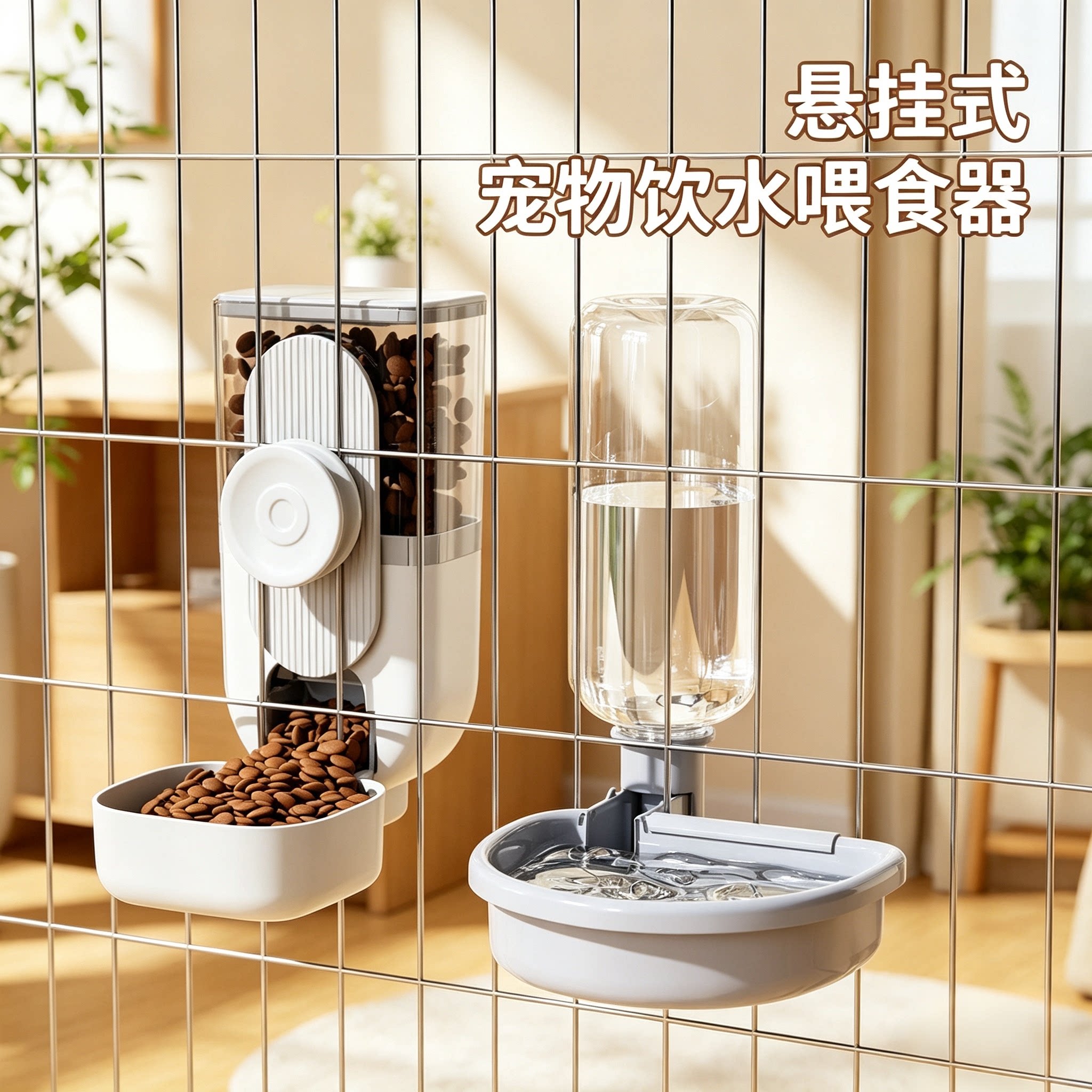 狗狗自动饮水器悬挂式宠物喝水笼子猫咪喂食饮水机不湿嘴水碗水壶
