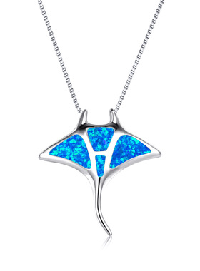 马尔代夫纪念品魔鬼鱼项链通勤可爱澳宝项链锁骨链海洋馆纪念品