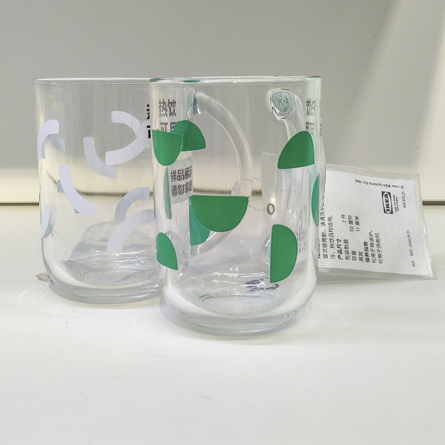 IKEA宜家几何透明玻璃杯创意水杯