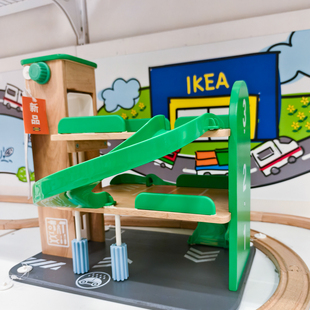 IKEA宜家 利乐宝 车库玩具 带滑行轨道培养收纳习惯亲子互动好物
