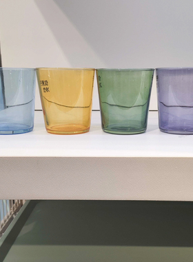 IKEA宜家 波帕约克 水杯 玻璃材质 防滑设计 咖啡牛奶杯 家用办公