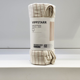 IKEA宜家 维普斯塔 桌布 条纹纹理棉质耐洗耐磨客厅茶几装饰通用