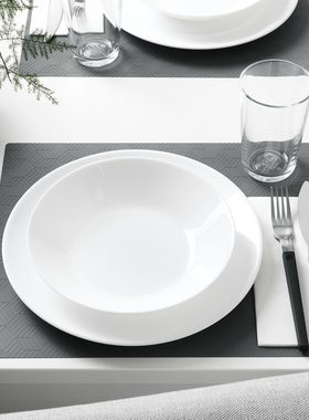 IKEA宜家 斯利拉餐垫36x29cm灰色立体图案餐桌餐垫子