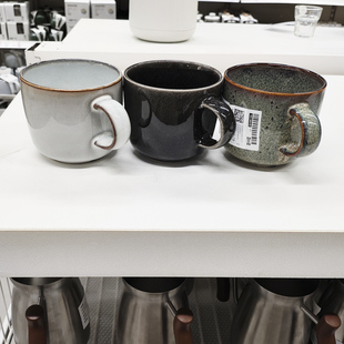 IKEA宜家 格拉德里 咖啡杯瓷质杯身厚重手感佳冷热饮皆可使用便捷