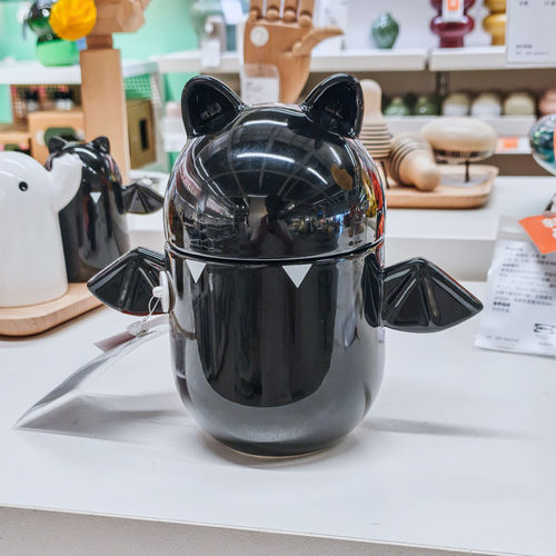 IKEA宜家陶瓷罐蝙蝠造型摆放摆件