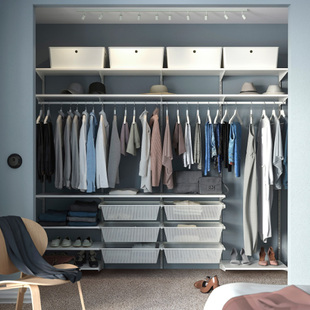 金属环保衣柜衣帽间壁式 开放式 储物收纳篮配件 博阿克塞 IKEA宜家