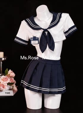 Ms Rose性感jk百褶裙制服情调套装趣角色扮演水手服纯欲qq内衣物