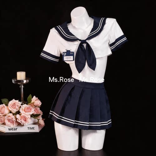 Ms Rose性感jk百褶裙制服情调套装趣角色扮演水手服纯欲qq内衣物