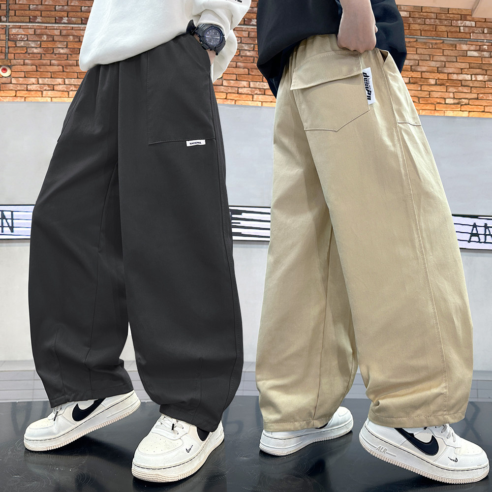 男童工装裤春秋装2025新款儿童秋冬裤子长裤大童男孩加绒休闲卫裤,童装/婴儿装/亲子装,裤子,淘宝优惠券,粉丝福利购,淘宝优惠卷