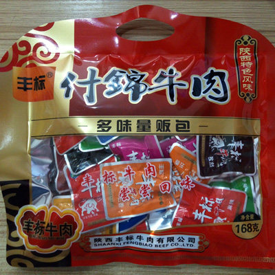 陕西石泉丰标牛肉干什锦多味量贩包168g陕南安康特产零食包邮