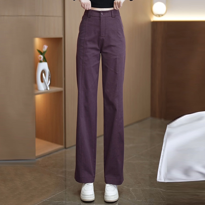 加厚时尚天丝棉窄版直筒裤女宽松显瘦秋冬2025年新款百搭西装休闲,女装/女士精品,休闲裤,淘宝优惠券,粉丝福利购,淘宝优惠卷