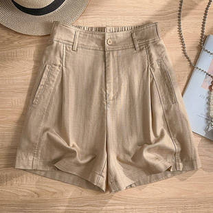 女夏季 子外穿垂感直筒五分裤 薄款 高端阔腿裤 2026新款 拉夏贝尔短裤