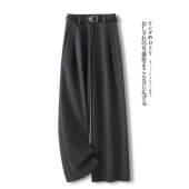 女春季 阔腿裤 2026新款 显瘦宽松直筒裤 子 拉夏贝尔黑色西装 休闲裤 裤