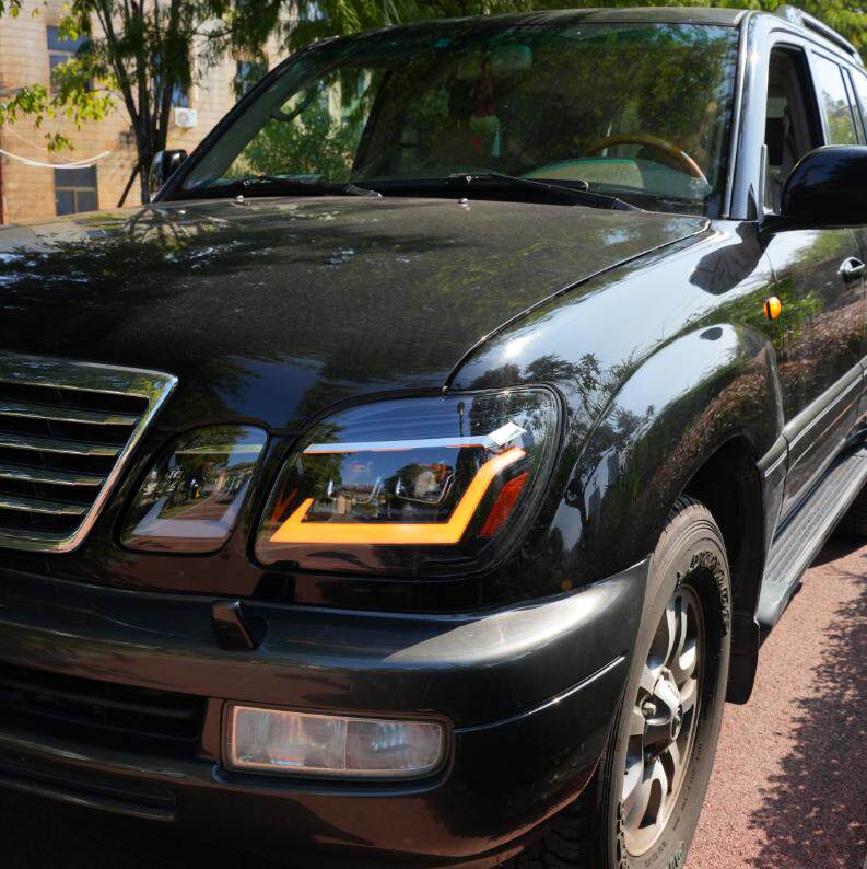 适用于1998-2007款雷克萨斯LX470改装大灯总成转向灯近光灯远光灯