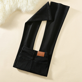 显瘦百搭喇叭马蹄裤 艾格黑色微喇牛仔裤 高腰修身 新款 女2026春季