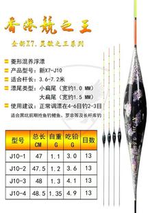 香港竞之王 大小扁尾黑坑鲤鱼罗非纳米浮漂 新X7 J10