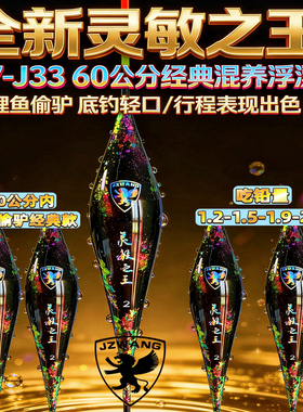 新X7-J33黑坑鲤鱼偷驴 香港竞之王 纳米浮漂 大扁尾（类似款N37）