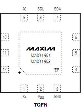 现货供应MAXIM/美信MAX11801GTC/V+ I2C/SPI接口触摸屏控制器