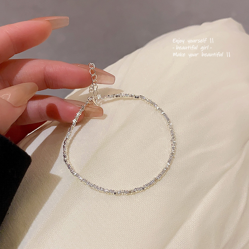 冷淡风碎银手链女轻奢小众款