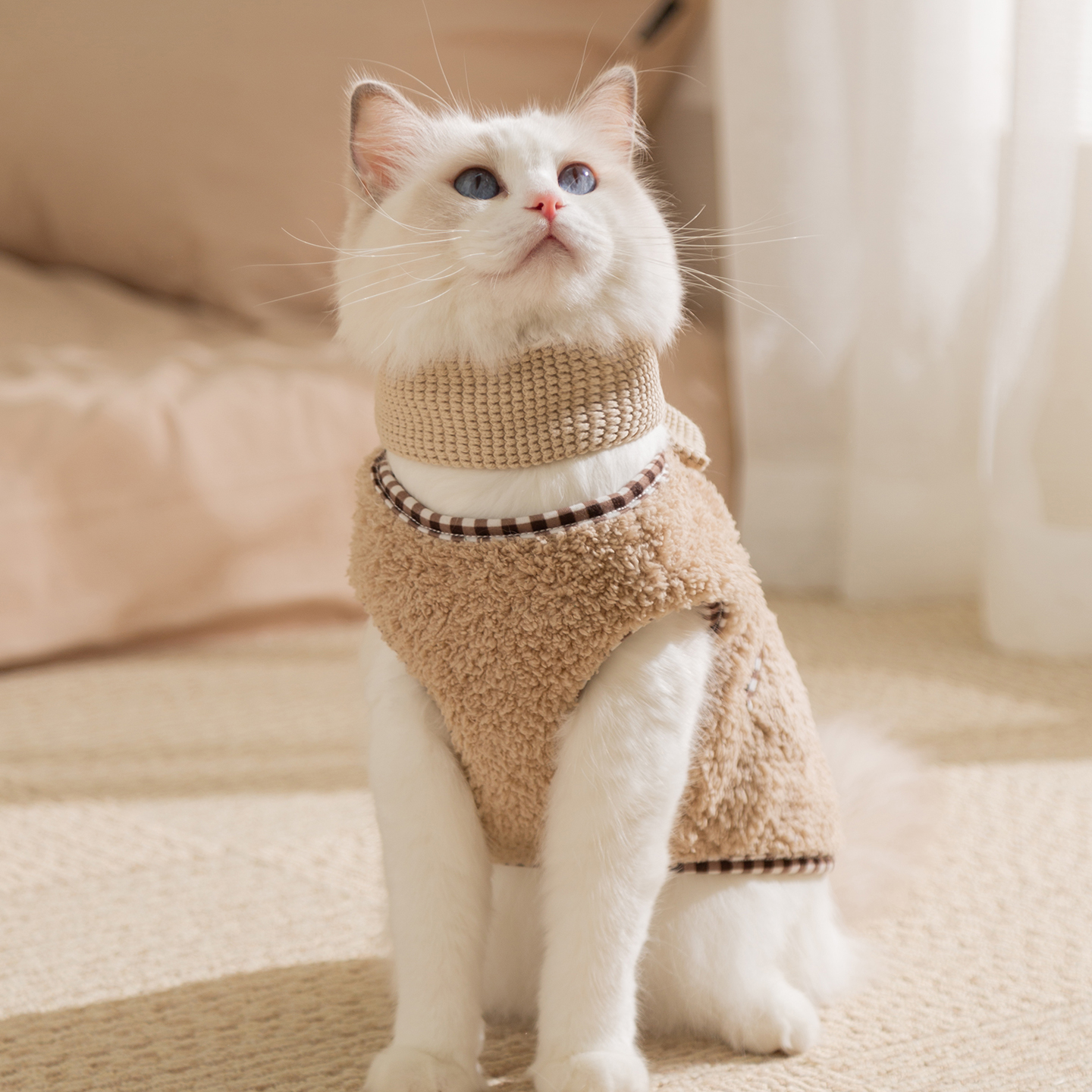 猫咪衣服冬季保暖背心防着凉