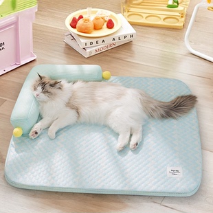 通用夏季 猫窝四季 新型猫咪睡窝凉席猫垫子睡觉用宠物冰凉垫凉感窝