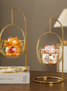 万盛达陶瓷招财猫摆件
