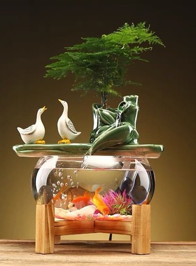 玻璃客厅招财万美瓷流水