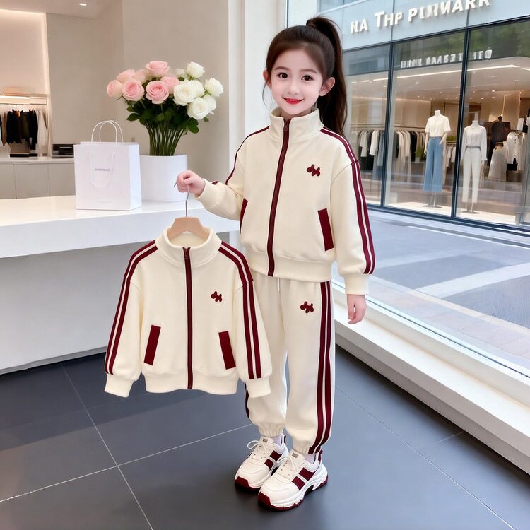 女童秋装套装2026新款儿童洋气棒球服春秋款女孩休闲运动服两件套
