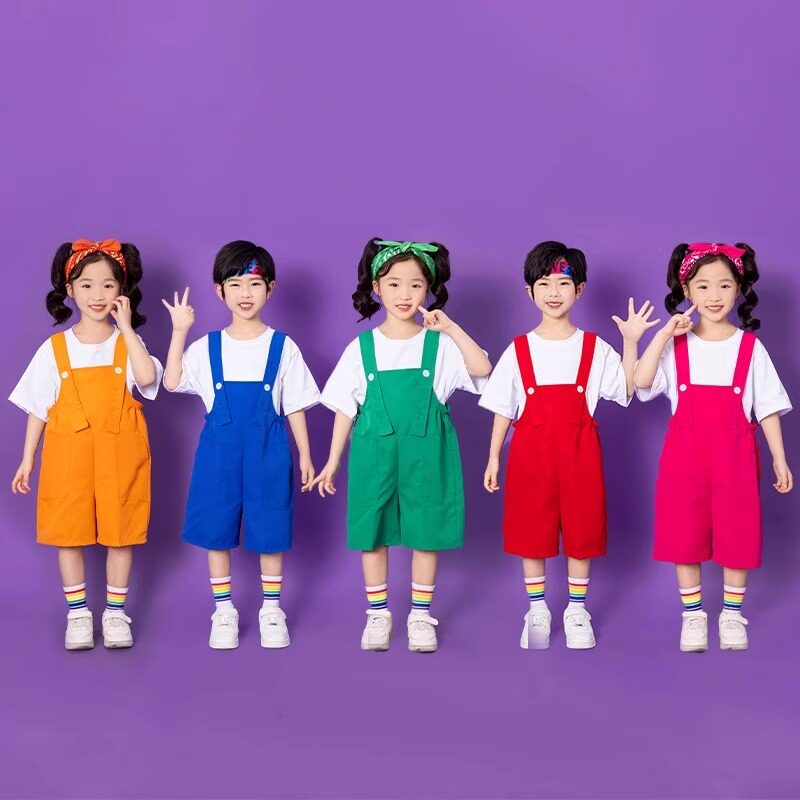 儿童啦啦队演出服小学生幼儿园毕儿童演出服