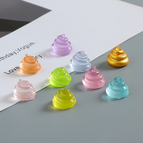 透彩色小号便便树脂摆件价格低